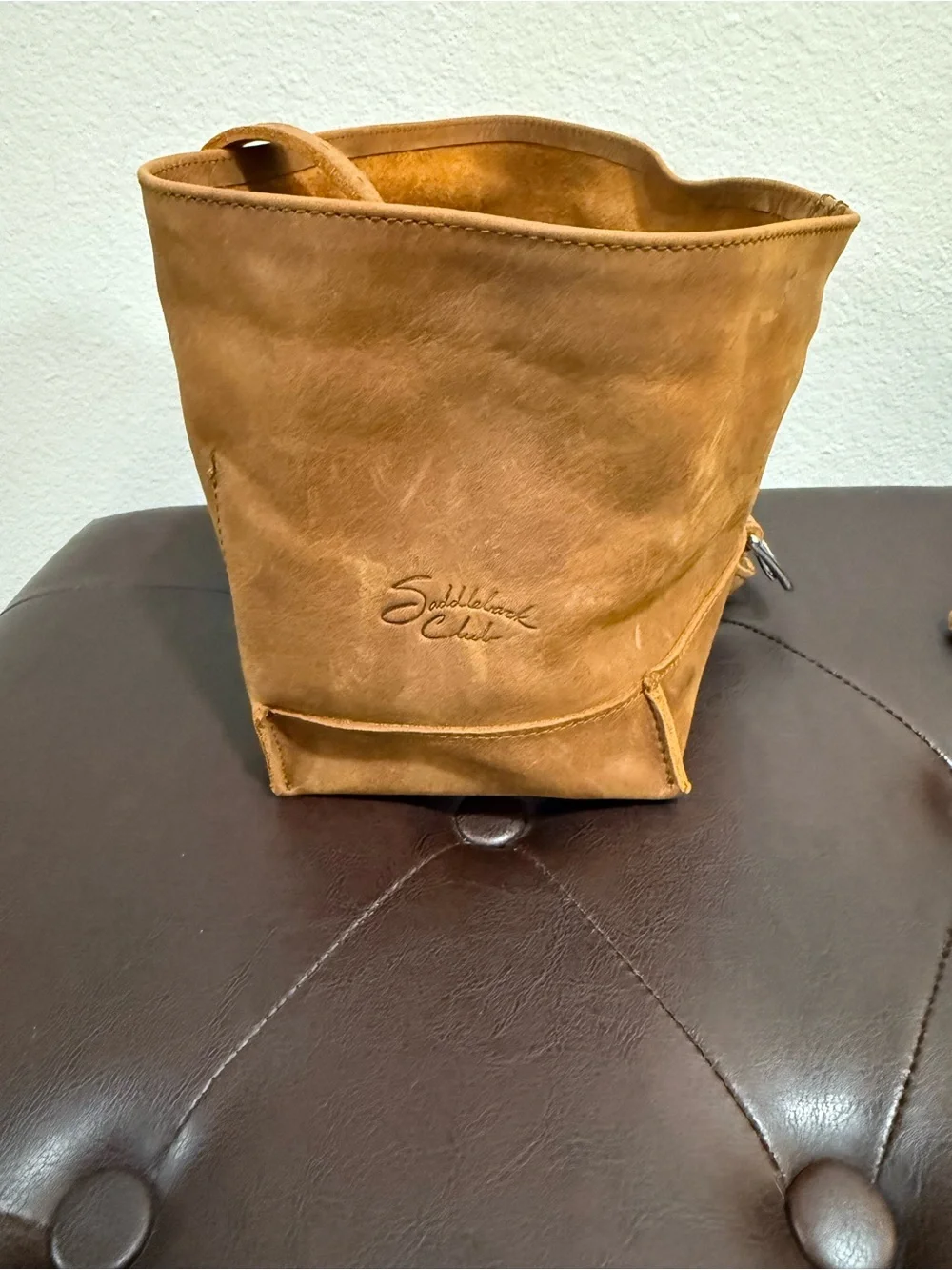 NWOT Discontinued Saddleback Leather Co. Large 14in. Overnight Bag Set - Picture 4 of 9